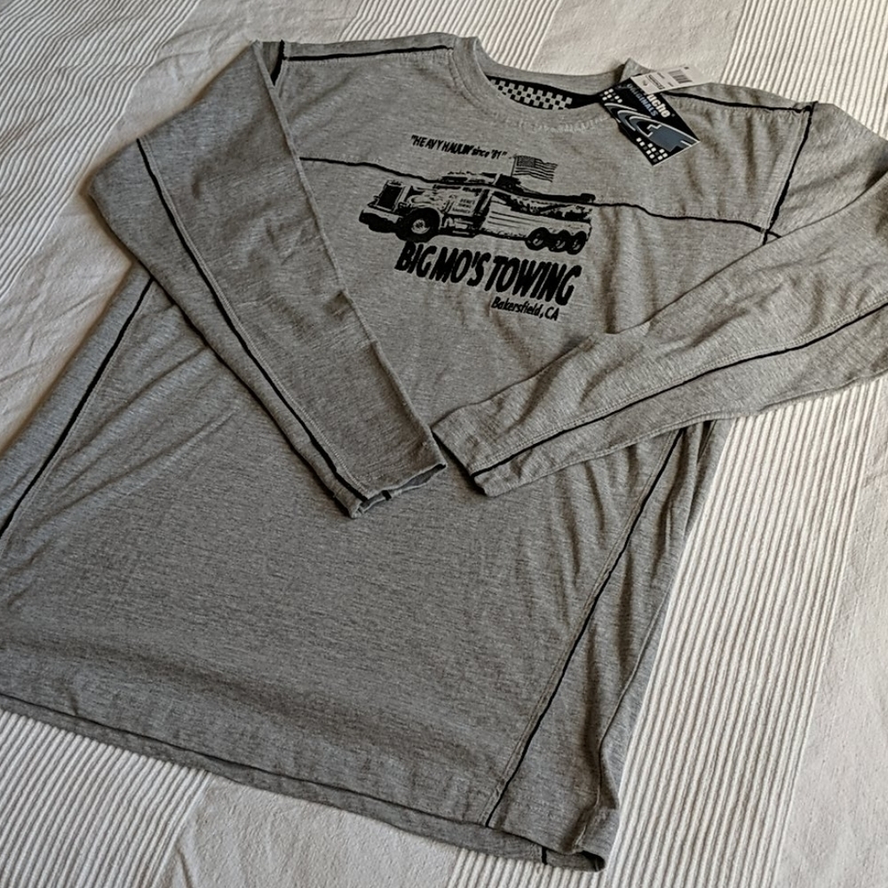 Ferruche Charcoal Gray Retro Inspired Long Sleeve Medium NWT